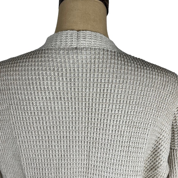 Eileen Fisher women’s beige waffle knit long sleeve cardigan S - Picture 5 of 9